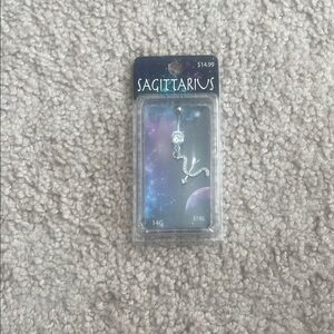 Spencer’s Pierced Nation Sagittarius Zodiac Silver Belly Button Ring